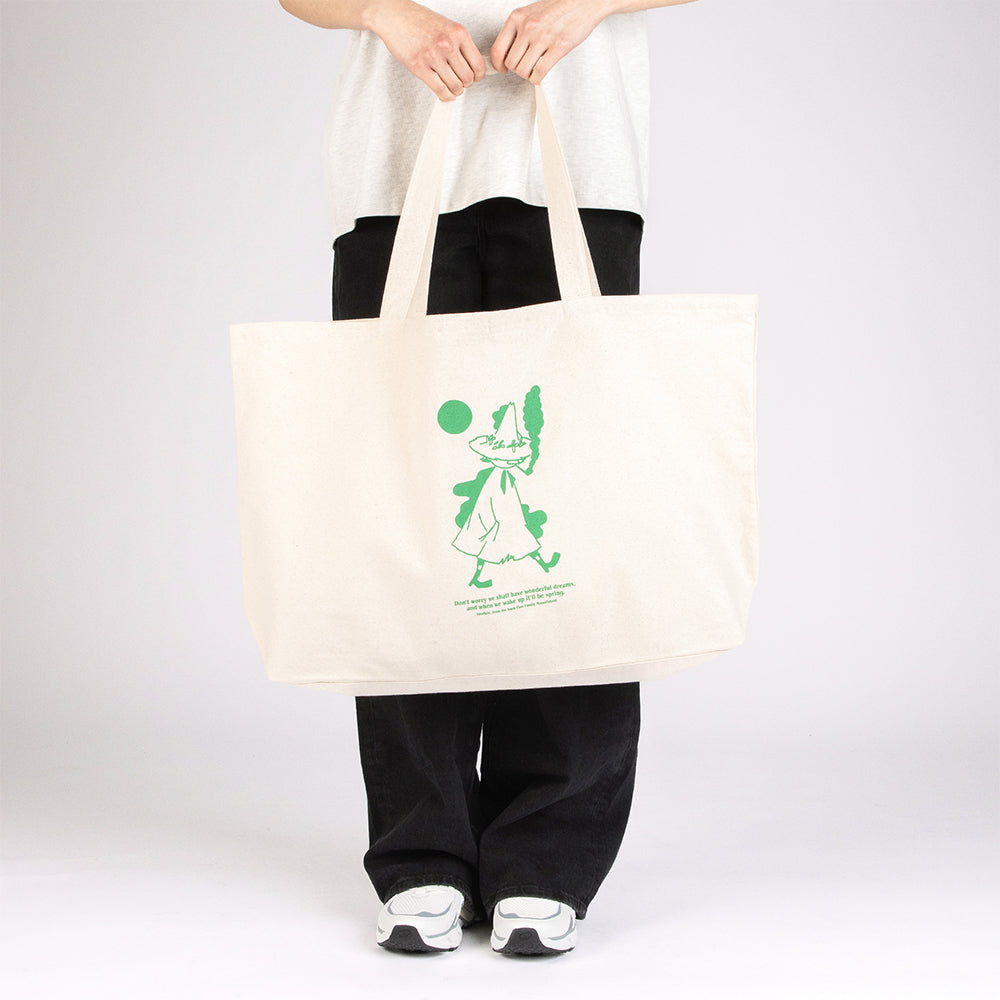 Snufkin Tote Bag White XL - The Official Moomin Shop