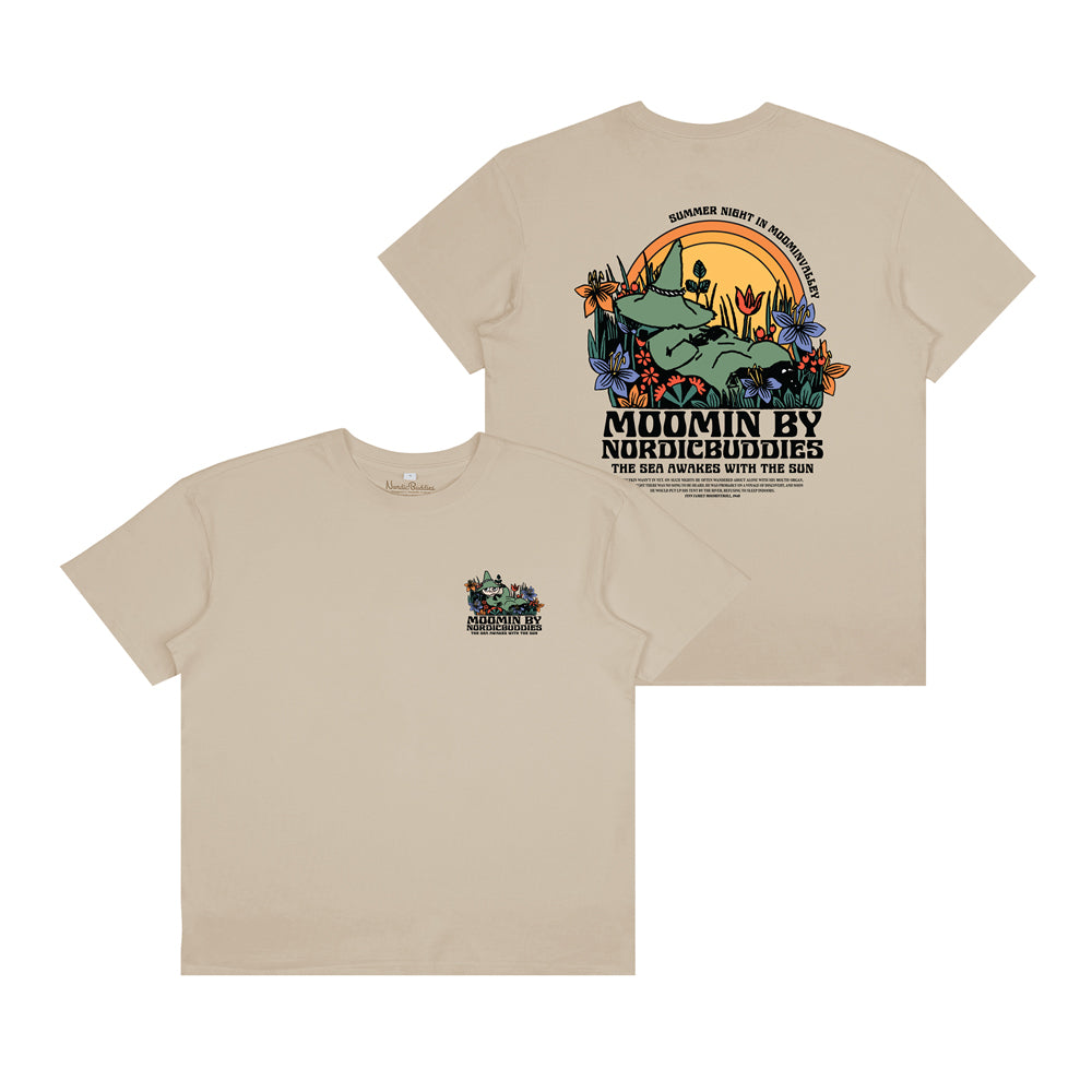 Snufkin Sleeping T-shirt Beige - The Official Moomin Shop