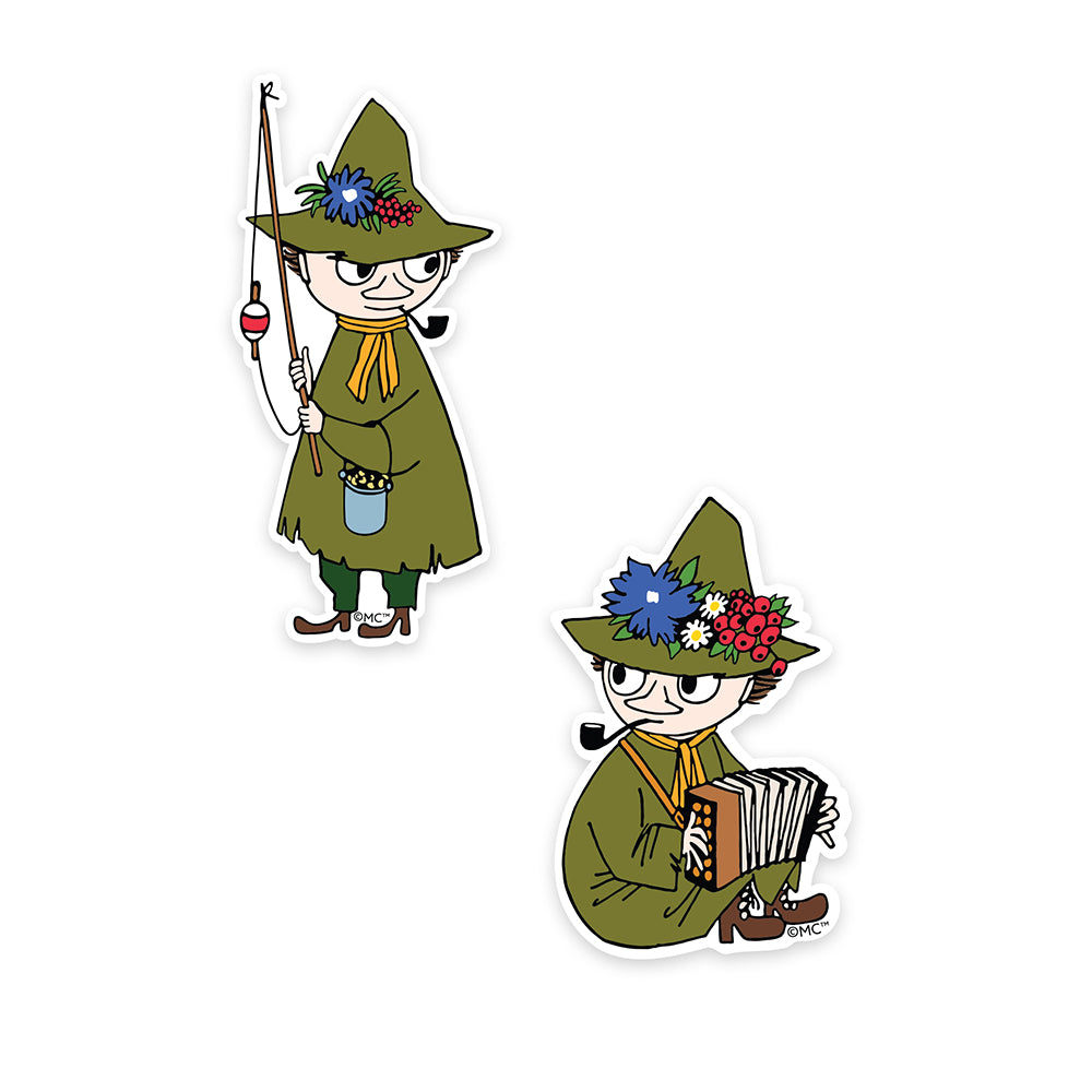 Snufkin Fishing Stickers 2-set XL - The Official Moomin Shop