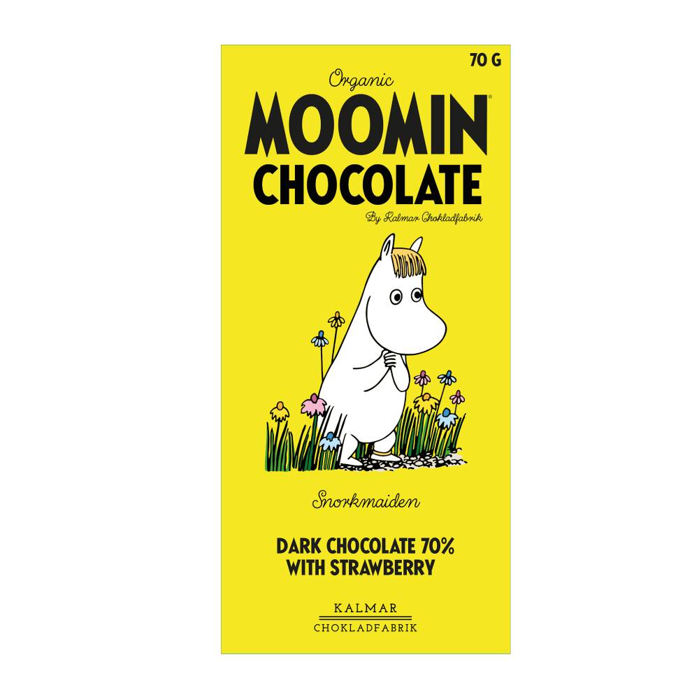 Snorkmaiden Dark Chocolate & Strawberry 70g - The Official Moomin Shop