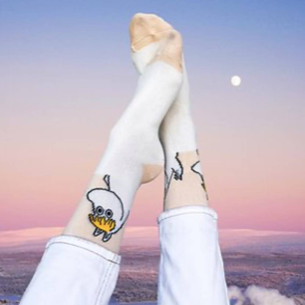 Snorkmaiden Socks 36-42 Beige - The Official Moomin Shop