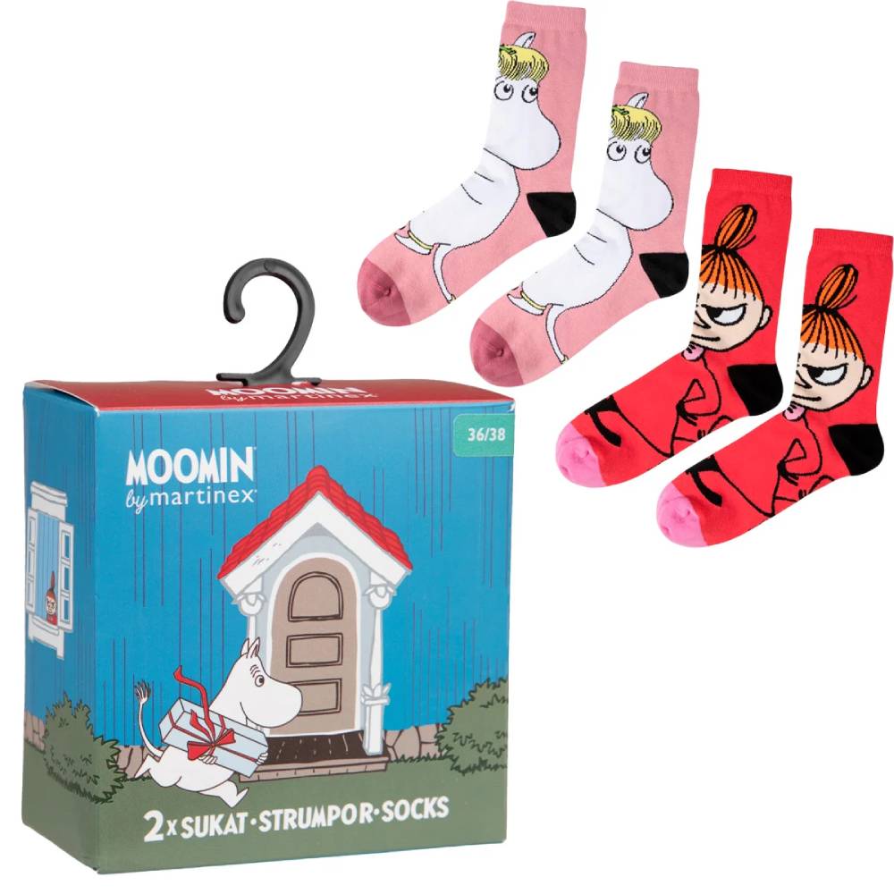 Snorkmaiden & Little My Socks Gift Set Red 2-pack