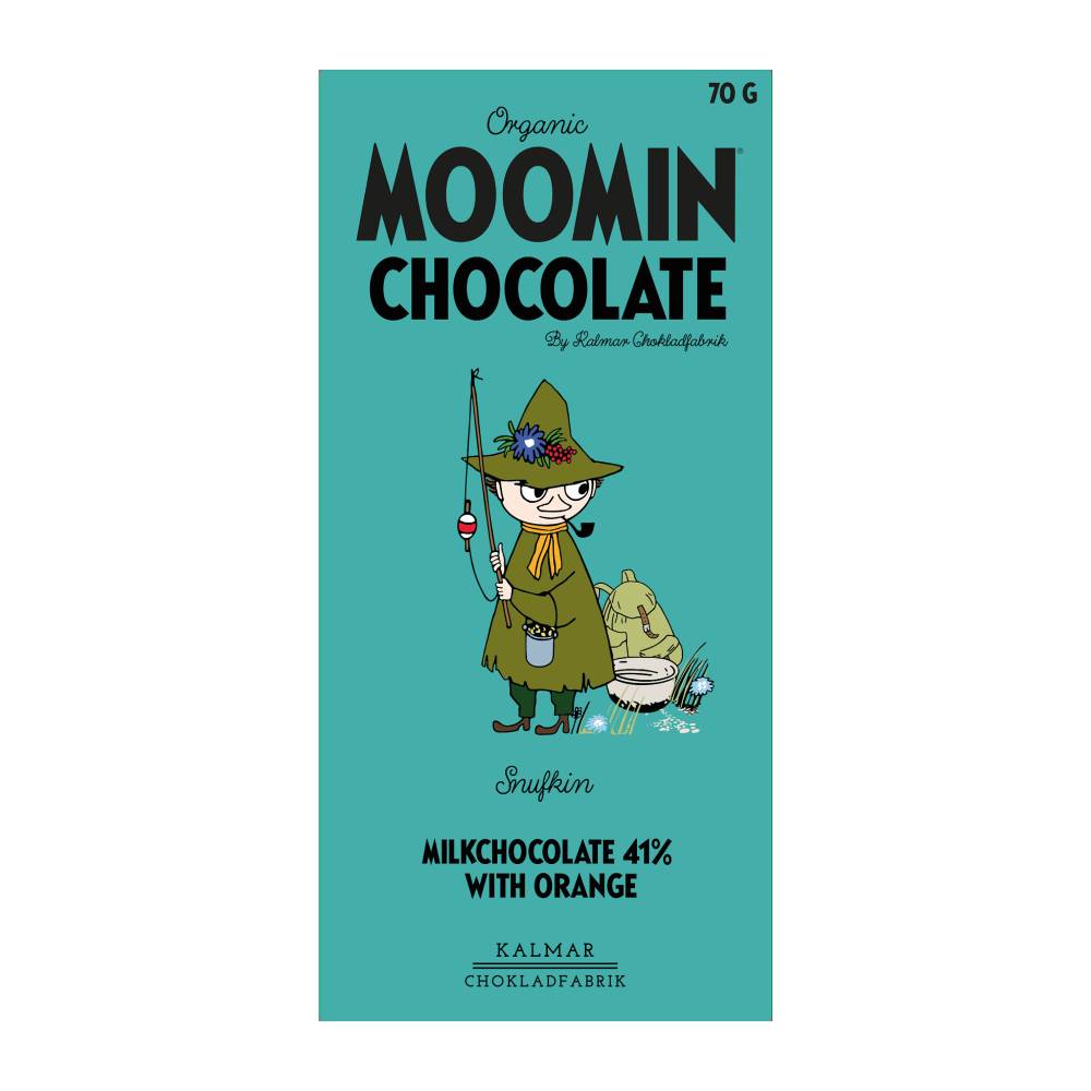 Snufkin Milk Chocolate & Orange 70g - The Official Moomin Shop