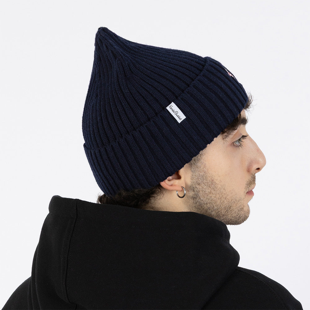 Too-Ticky Embroidery Beanie Darkblue