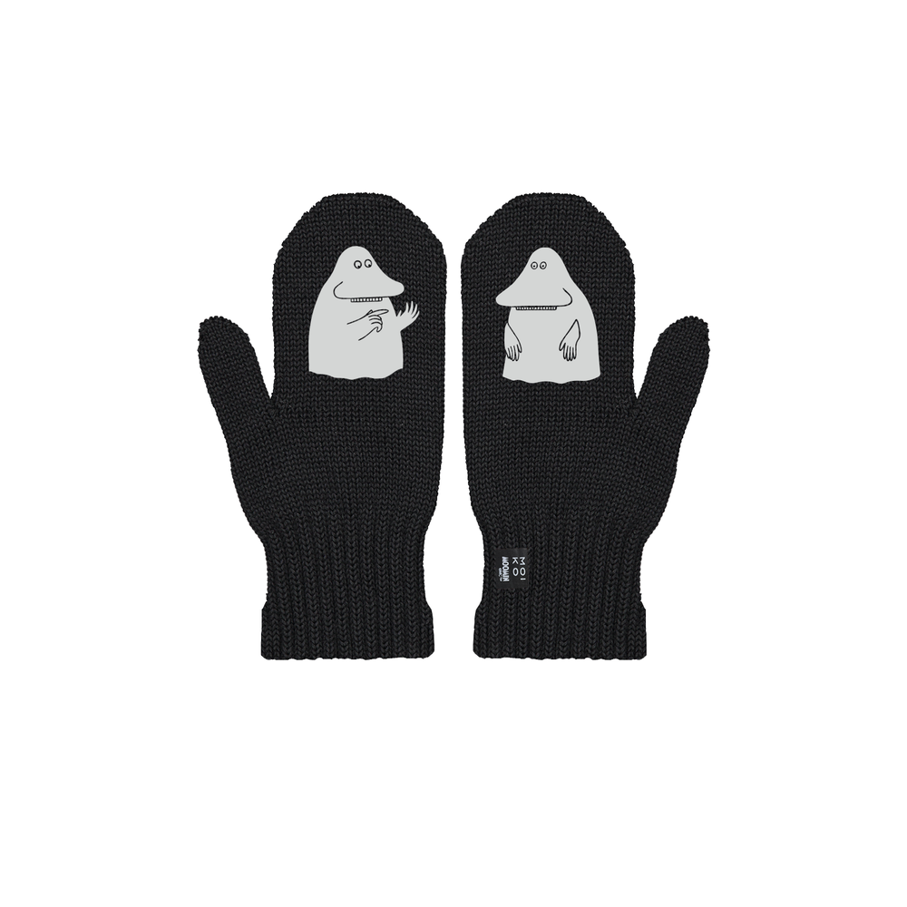 The Groke Mittens Black - The Official Moomin Shop