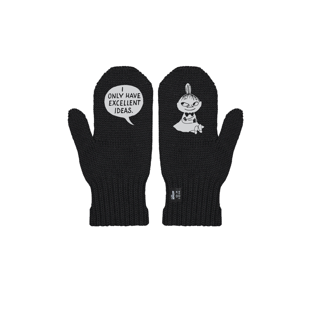 Little My Excellent Mittens Black - The Official Moomin Shop