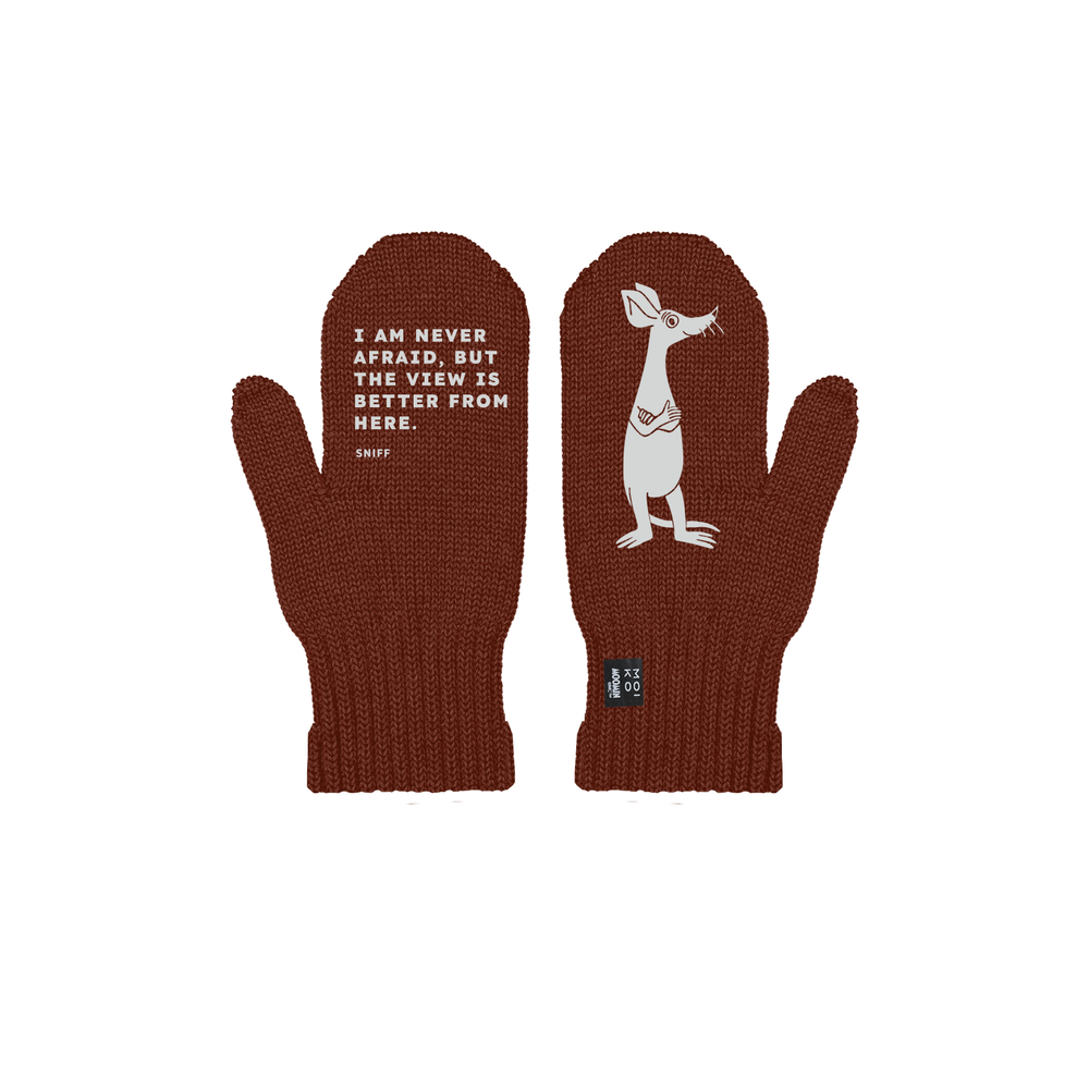 Sniff Brave Mittens Terracotta - The Official Moomin Shop