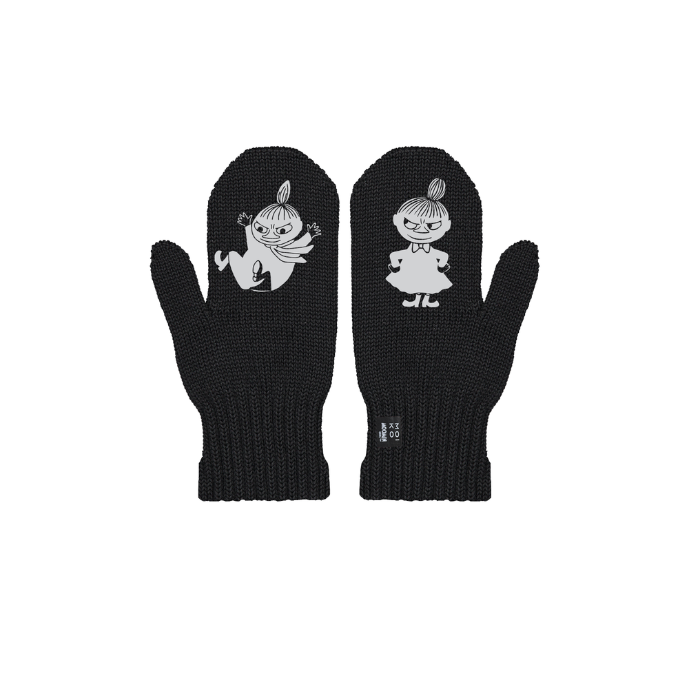 Little My Unstoppable Mittens Black - The Official Moomin Shop