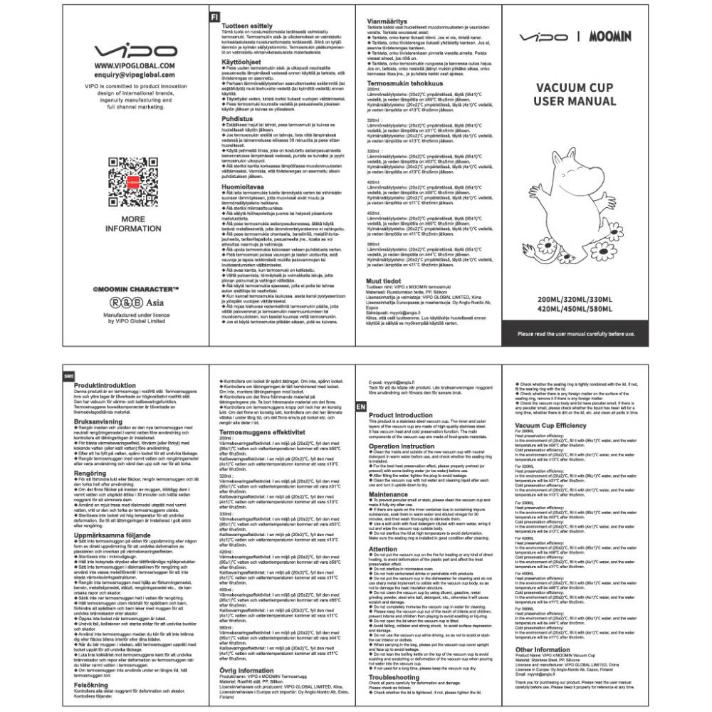 Little My Vacuum Cup Pink 320ml - The Official Moomin Shop