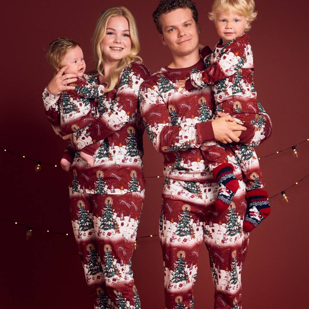 Moomin Yule Night Baby Pyjamas Red - The Official Moomin Shop