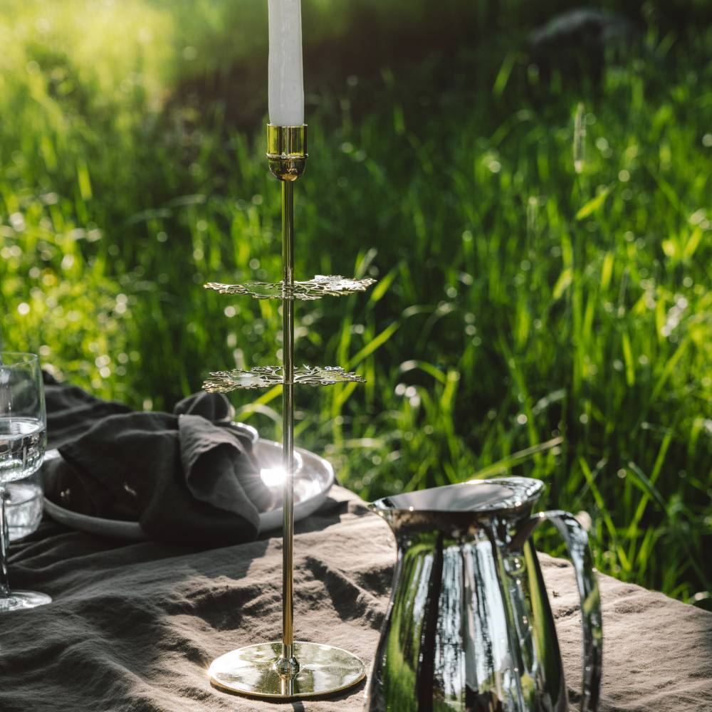 Moomin 80 Candlestand Tall Gold - Hilke - The Official Moomin Shop