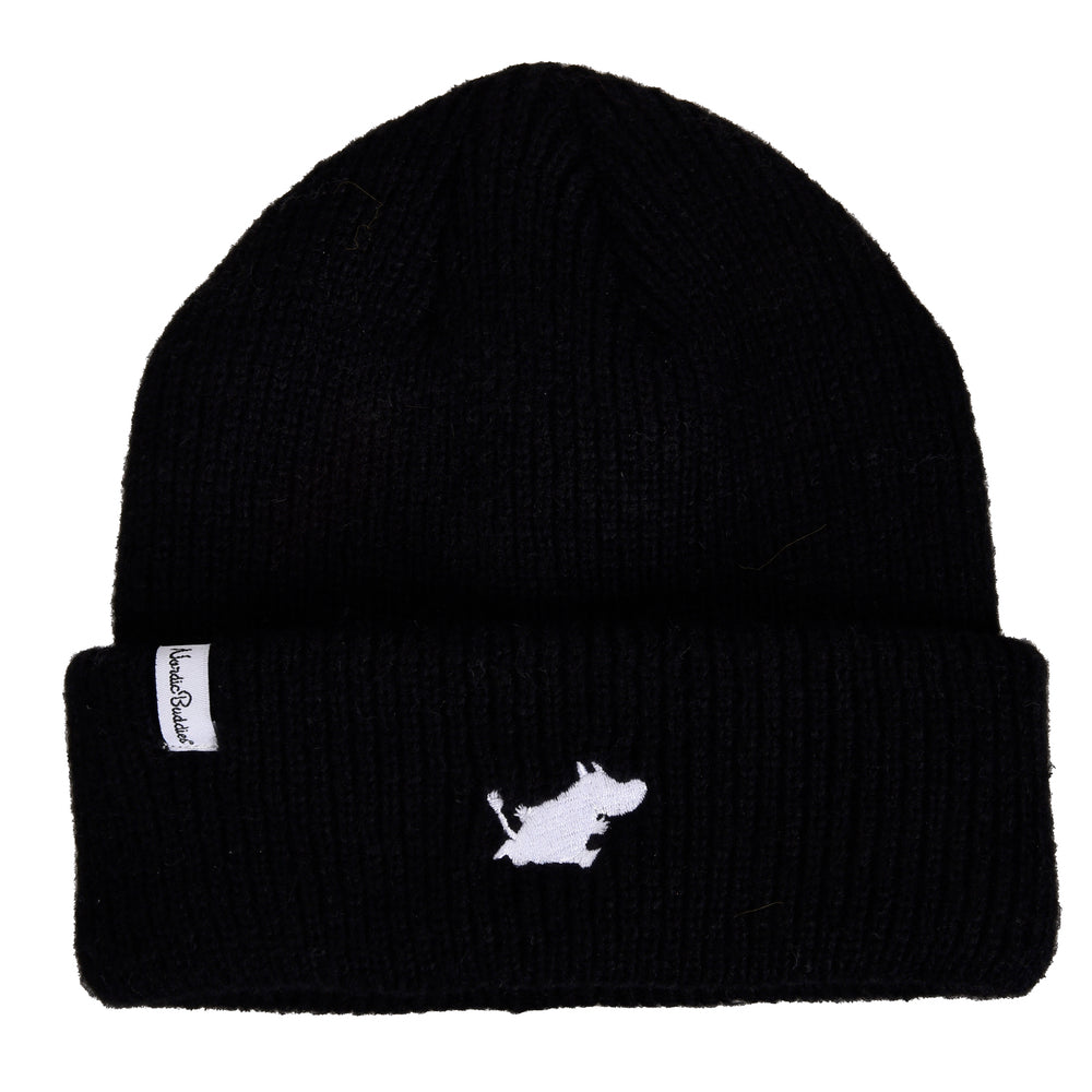 Moomintroll Running Adults Beanie Black - Nordicbuddies - The Official Moomin Shop