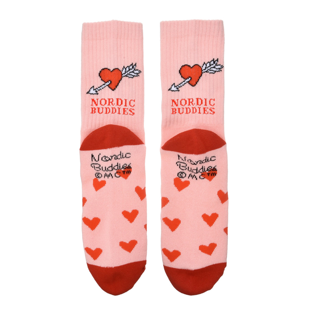 Snorkmaiden Heart Ladies Retro Socks Pink - Nordicbuddies - The Official Moomin Shop