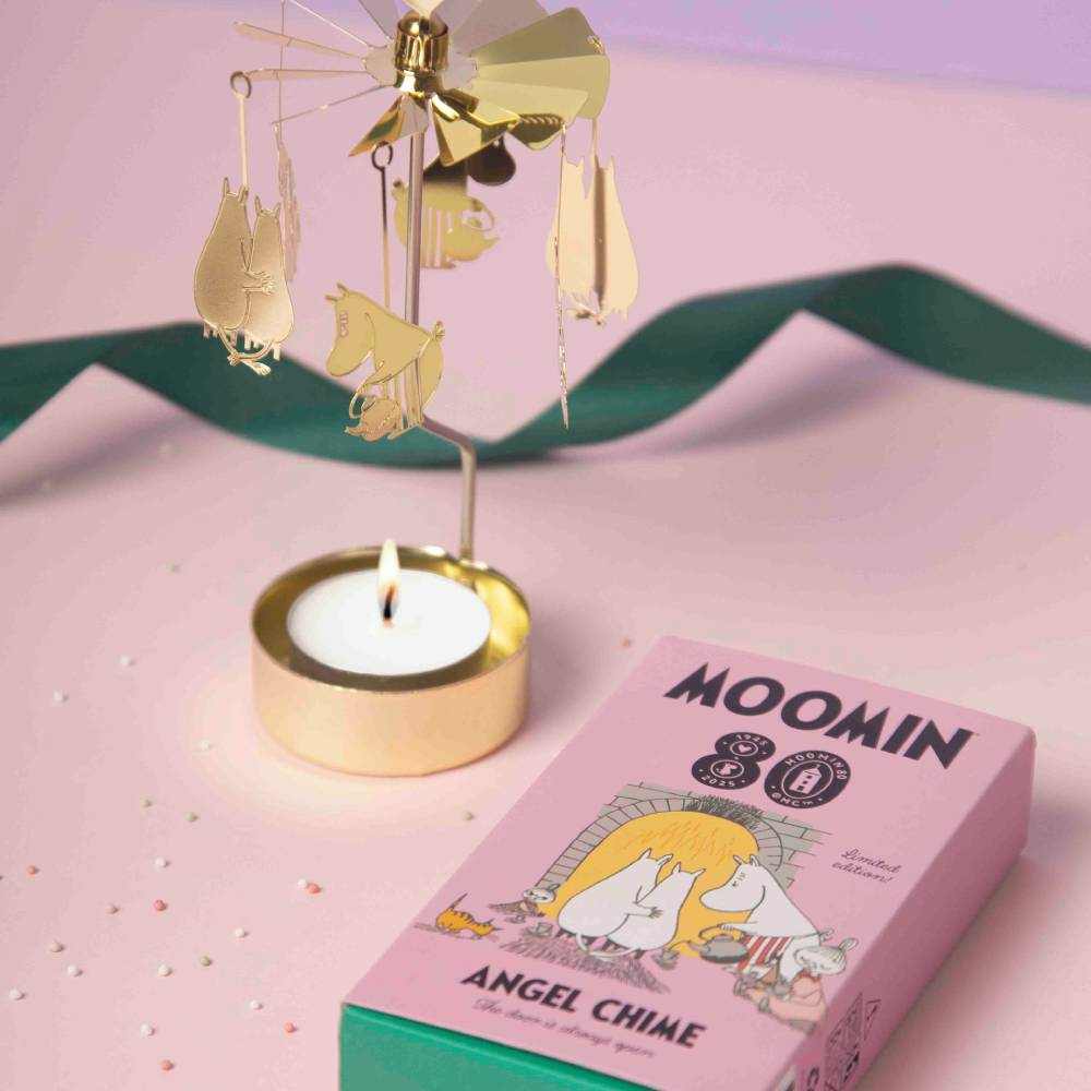 Moomin Heart Rotary Candle Holder Gold - The Official Moomin Shop