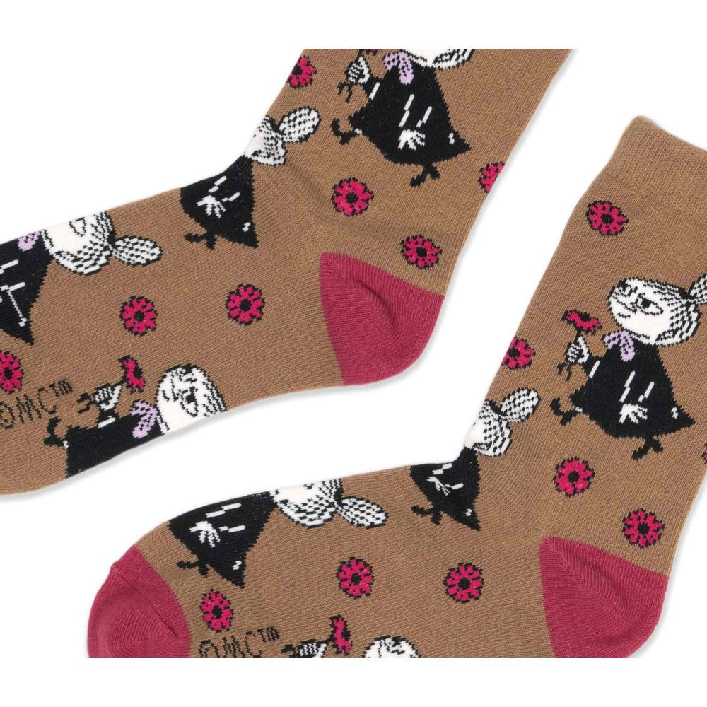 Little My's Flower Socks 36-42 Brown - The Official Moomin Shop