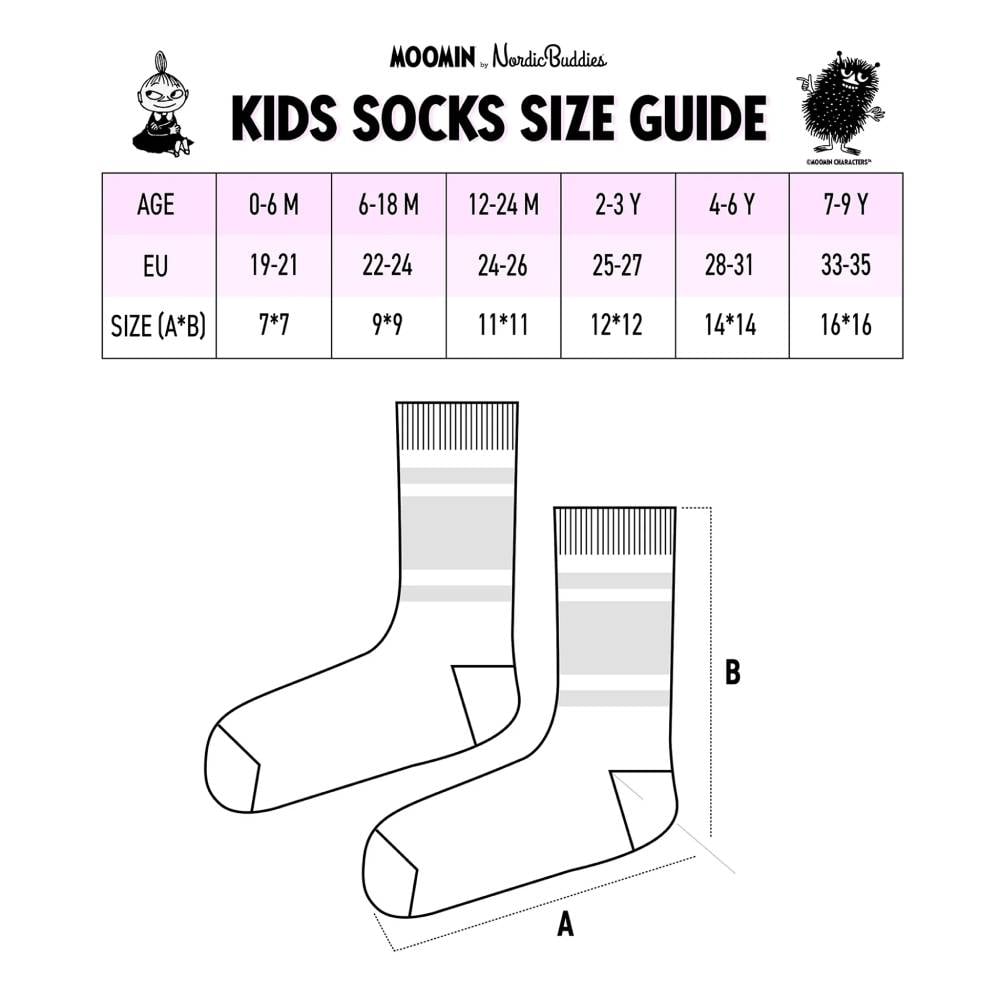 Moomintroll Socks Kids Lightpink - The Official Moomin Shop