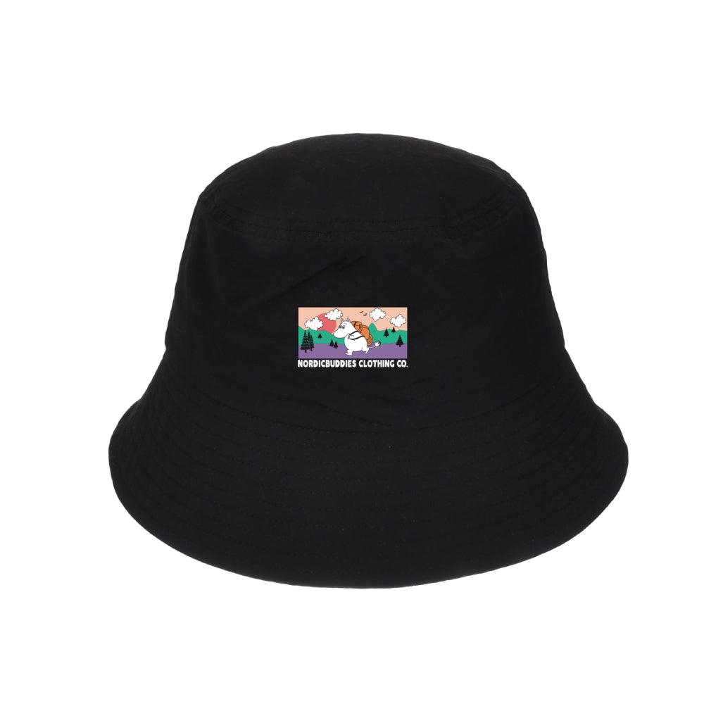 Moomintroll Adults Bucket Hat Black - Nordicbuddies - The Official Moomin Shop