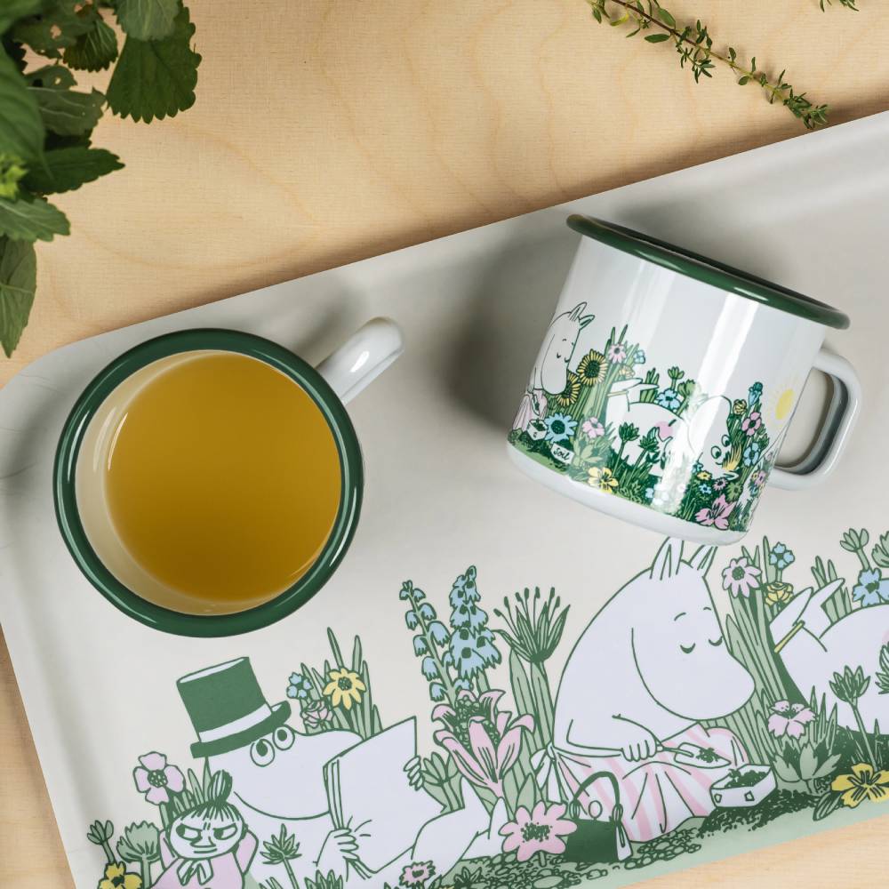 Moomin Garden Tray White 43x22cm - Muurla - The Official Moomin Shop