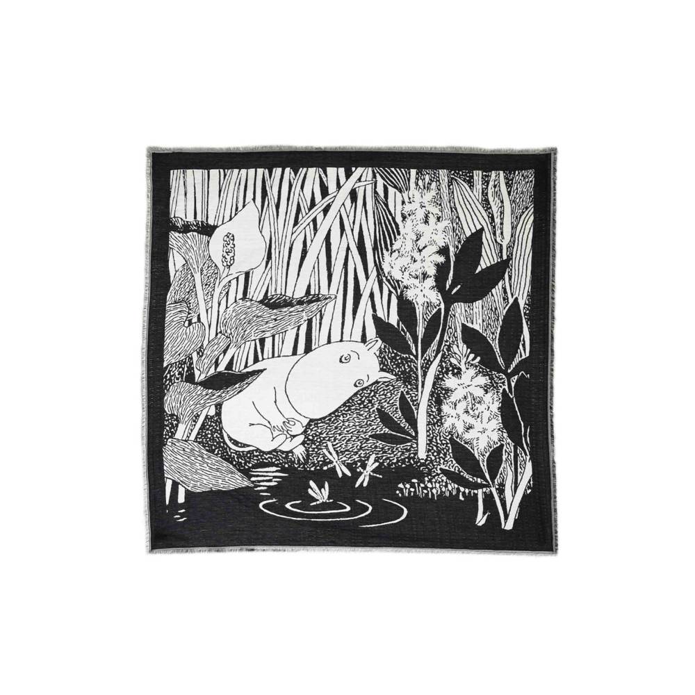 Moomin Midsummer Madness Scarf B&W - The Official Moomin Shop