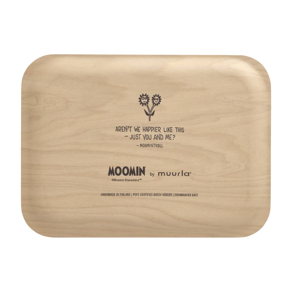 Moomin Flowers Tray White 27x20cm - Muurla - The Official Moomin Shop
