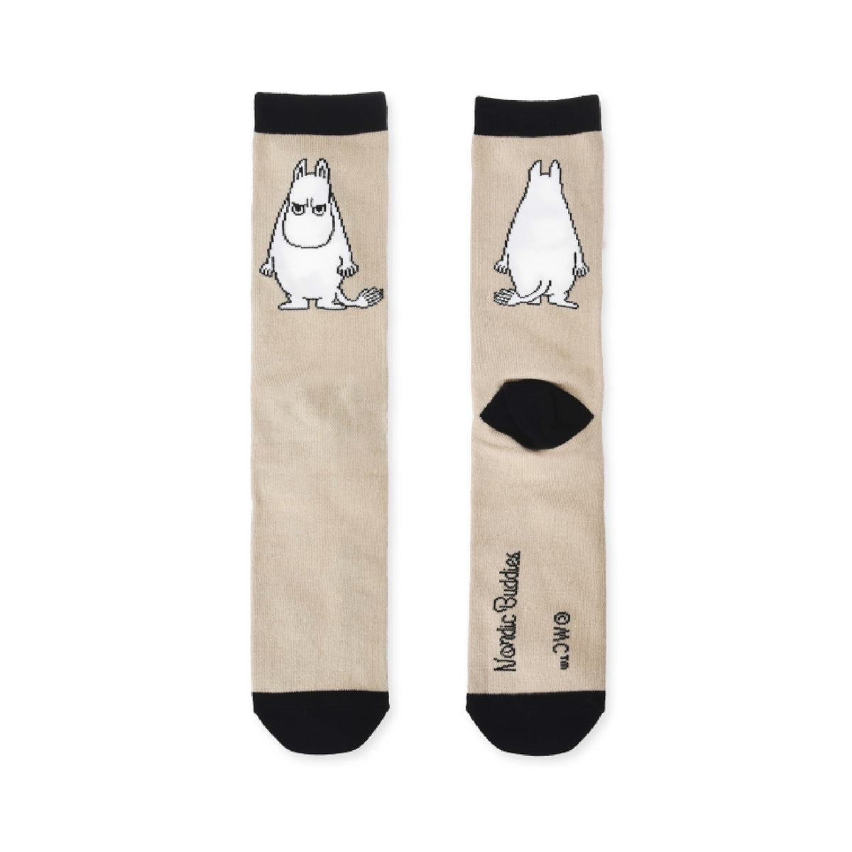 Moomintroll Andry Socks Beige - Nordicbuddies - The Official Moomin Shop