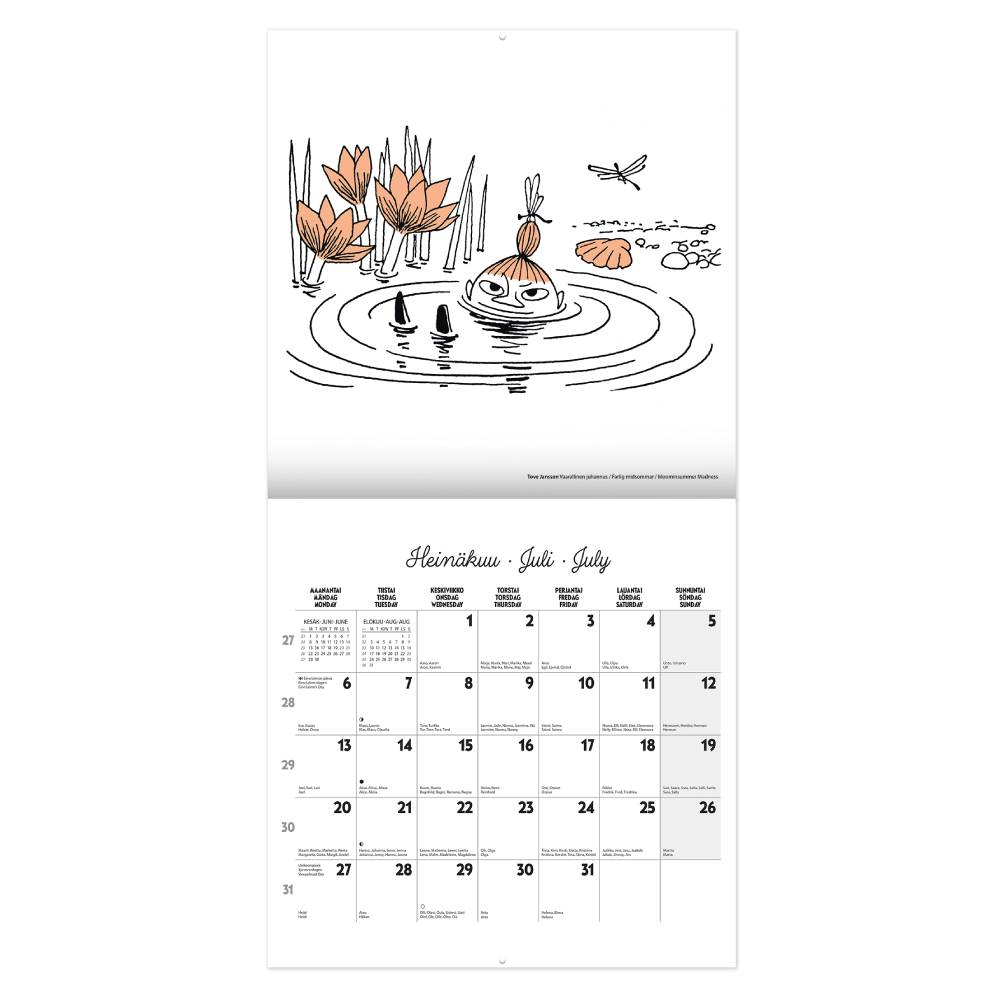 Moominmamma Jungle Wall Calendar 2026 - The Official Moomin Shop