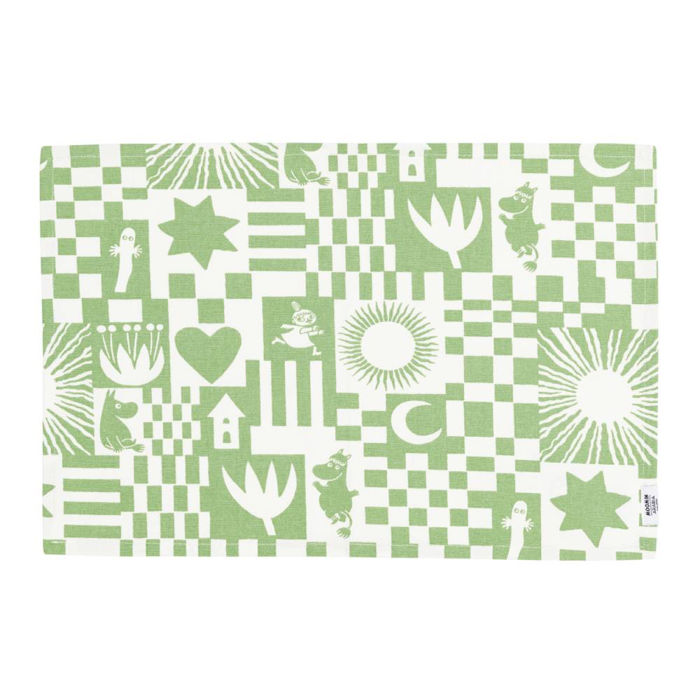 Moomin Party Tablemat Green 33x45 cm - Moomin Arabia - The Official Moomin Shop