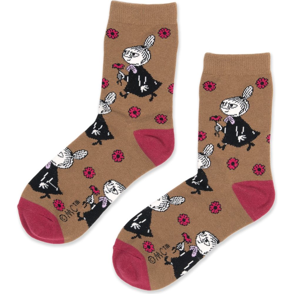 Little My's Flower Socks 36-42 Brown - The Official Moomin Shop