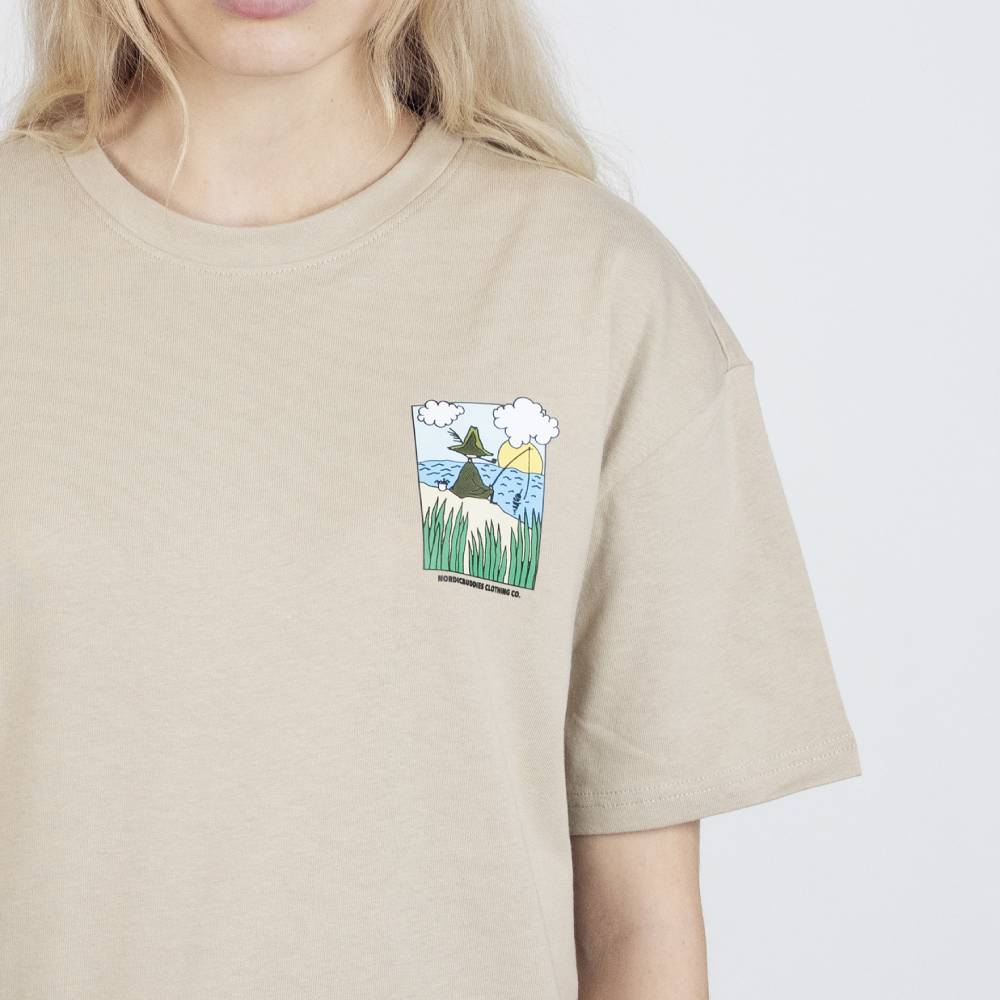 Snufkin T-shirt Unisex Beige - Nordicbuddies - The Official Moomin Shop