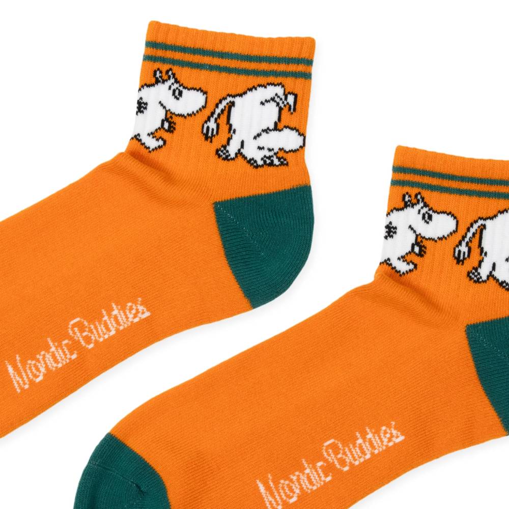 Moomintroll Men Retro Ankle Socks Orange - Nordicbuddies - The Official Moomin Shop