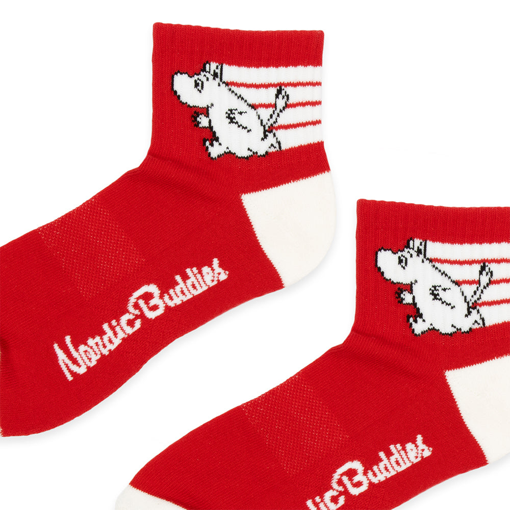 Moomintroll Retro Ankle Socks 36-42 Red - Nordicbuddies - The Official Moomin Shop