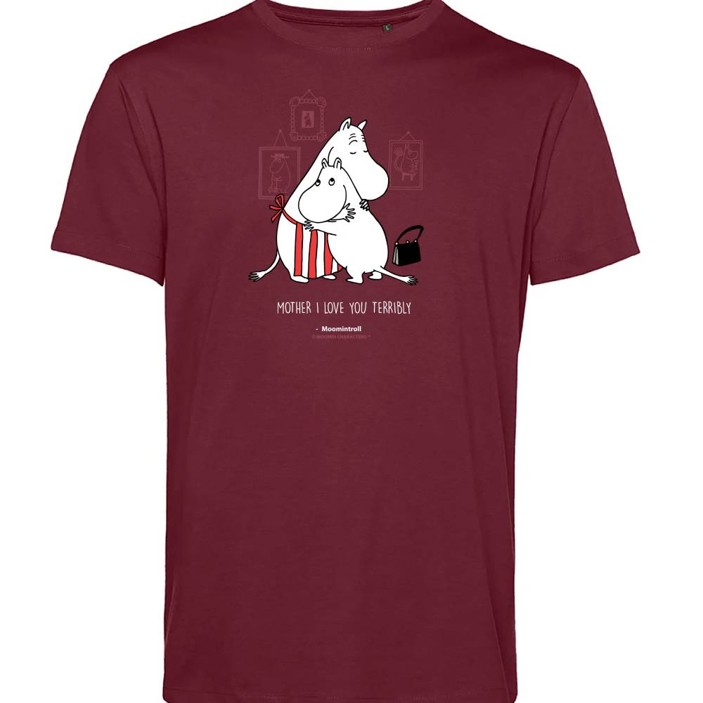 Moominmamma Love T-shirt Burgundy - Mikebon - The Official Moomin Shop