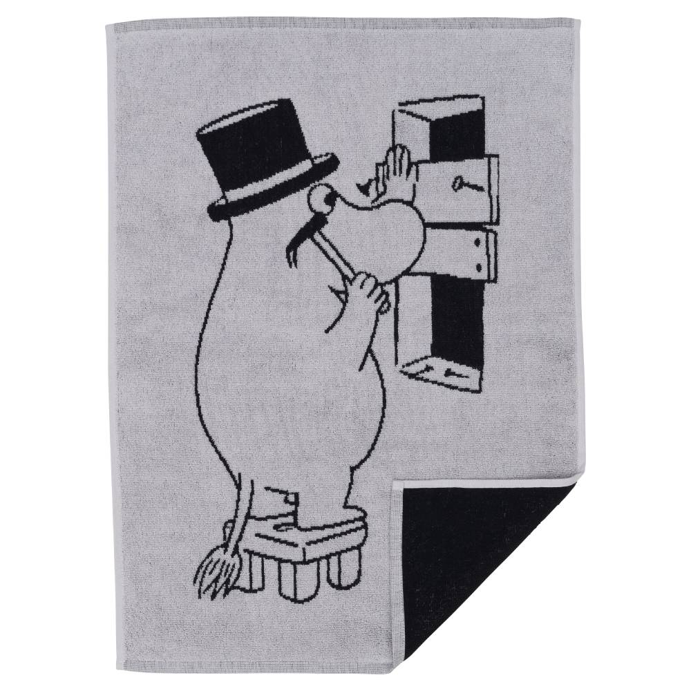 Moominpappa Hand Towel 30x50 Grey - Moomin Arabia - The Official Moomin Shop