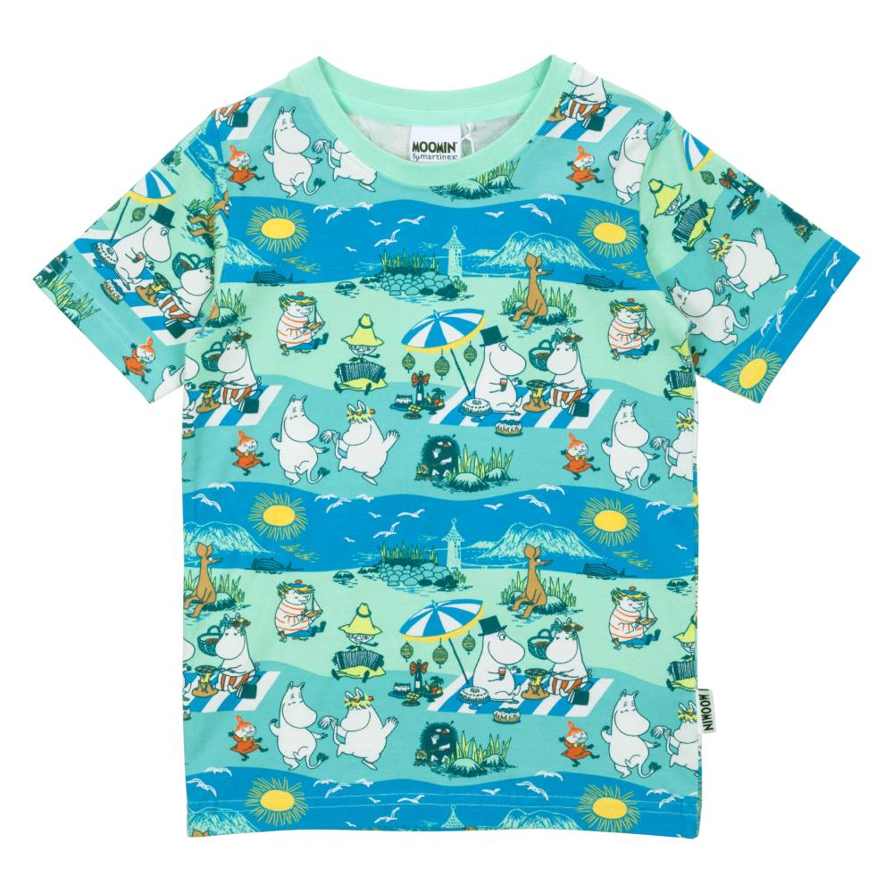 Moomin Beach Day T-shirt Turquoise - Martinex - The Official Moomin Shop