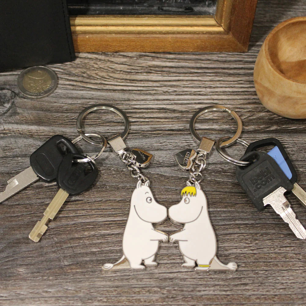 Moomintroll & Snorkmaiden Keyring 2pcs - The Official Moomin Shop