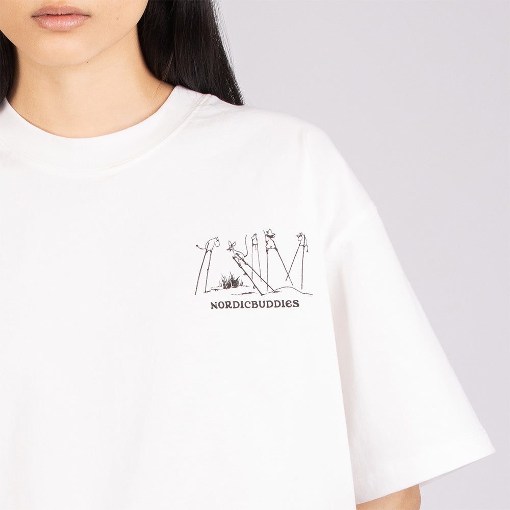 Moomin Comet Stilts T-shirt Unisex White - The Official Moomin Shop