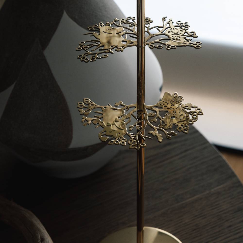 Moomin 80 Candlestand Tall Gold - Hilke - The Official Moomin Shop