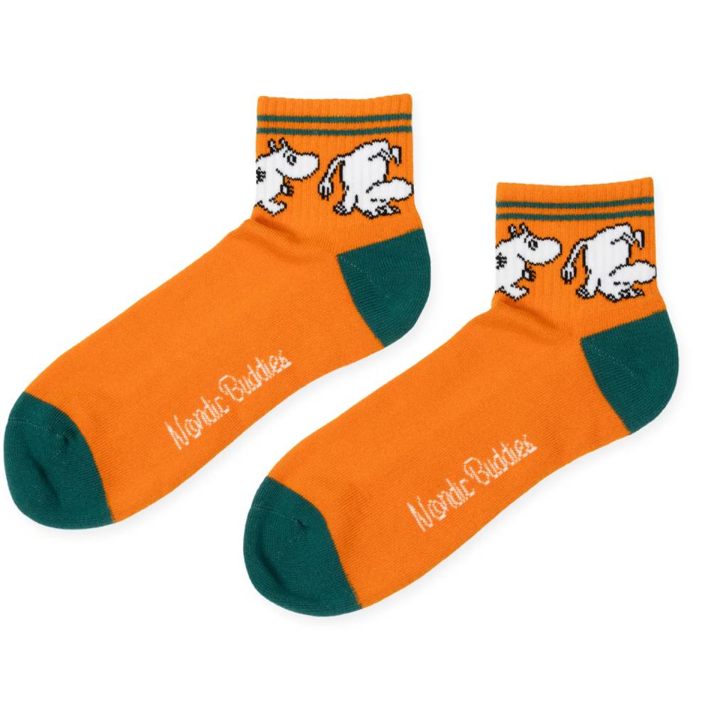 Moomintroll Men Retro Ankle Socks Orange - Nordicbuddies - The Official Moomin Shop