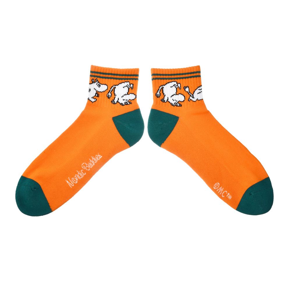 Moomintroll Men Retro Ankle Socks Orange - Nordicbuddies - The Official Moomin Shop