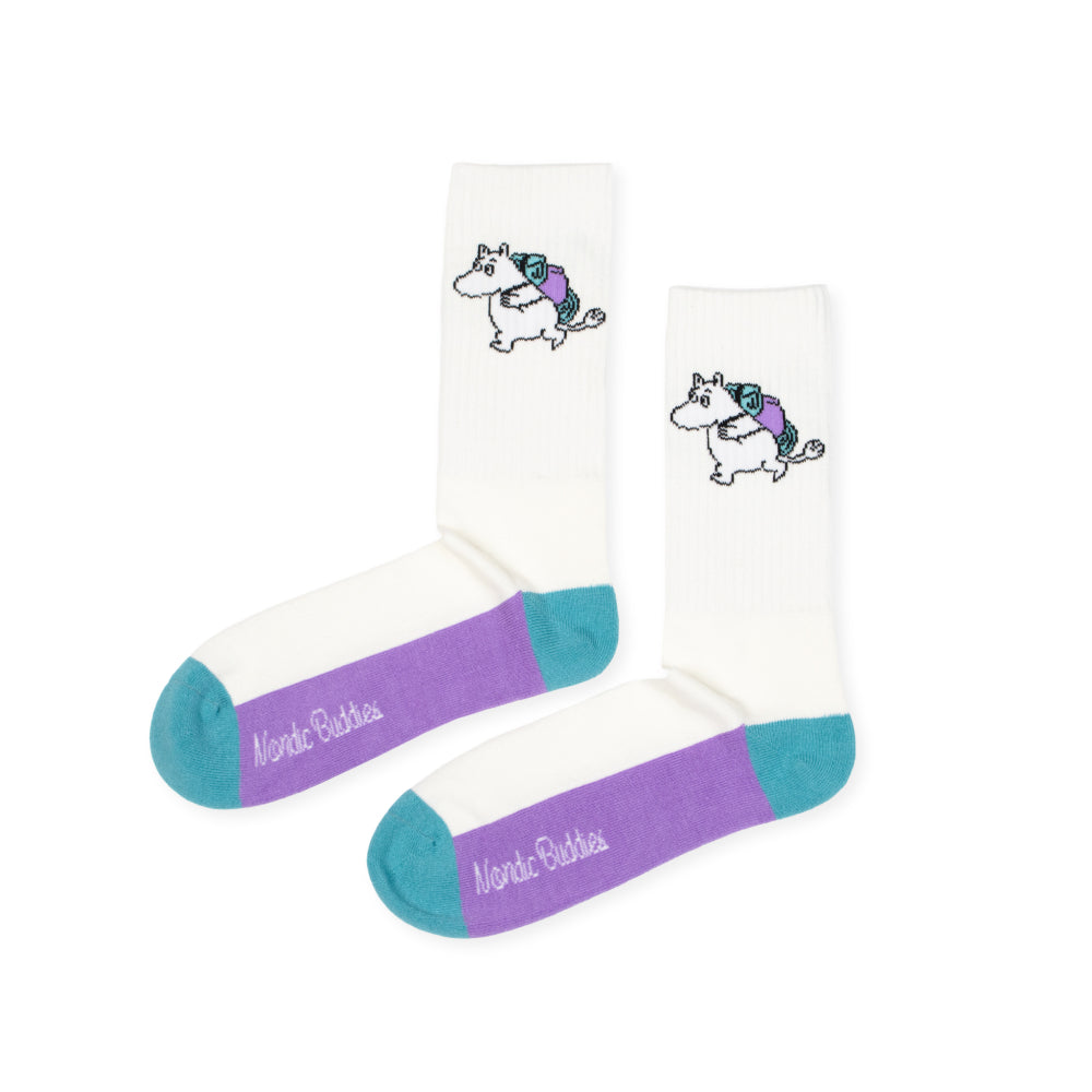 Moomintroll Men Retro Socks White-violet - Nordicbuddies - The Official Moomin Shop