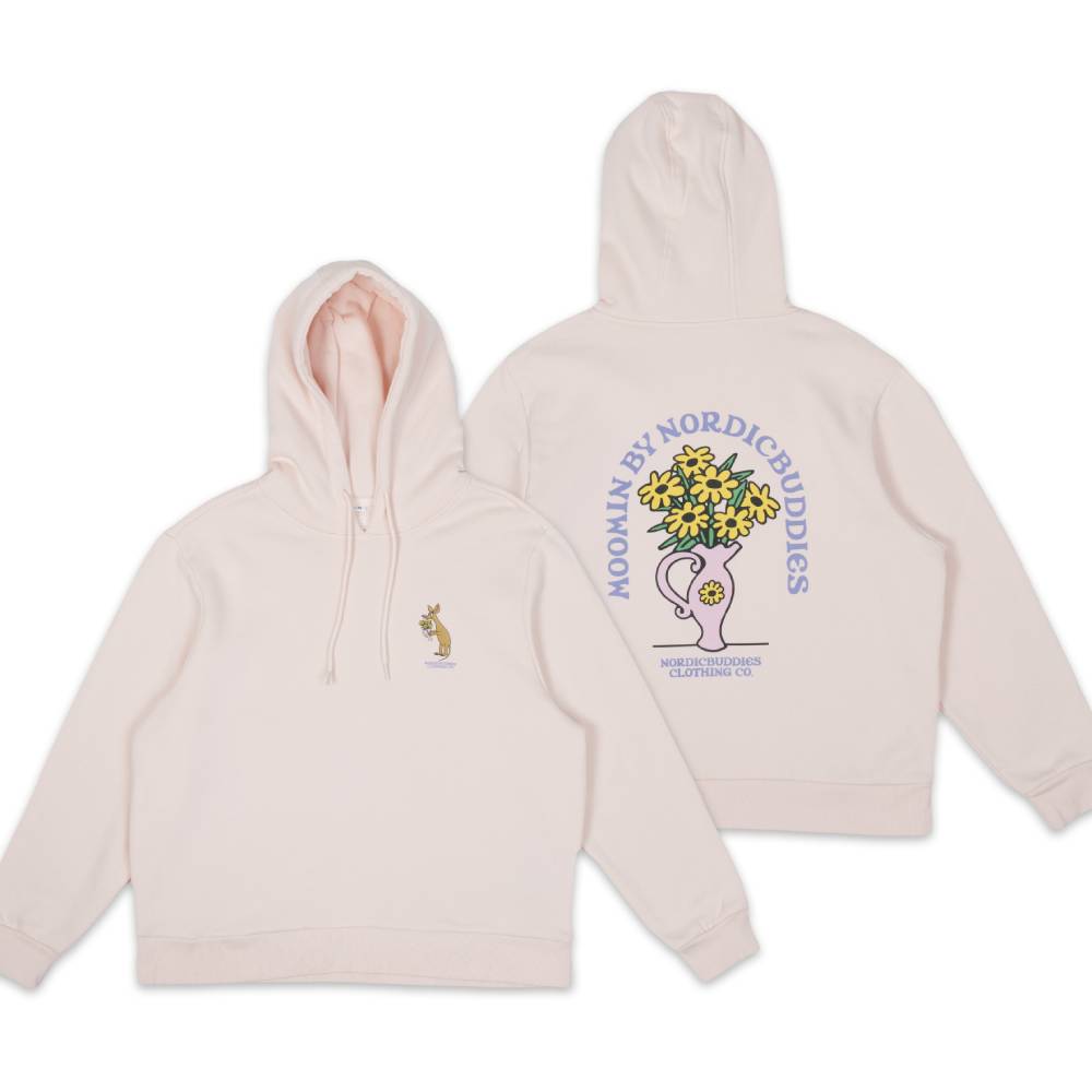 Sniff Hoodie Ladies Pink - Nordicbuddies - The Official Moomin Shop