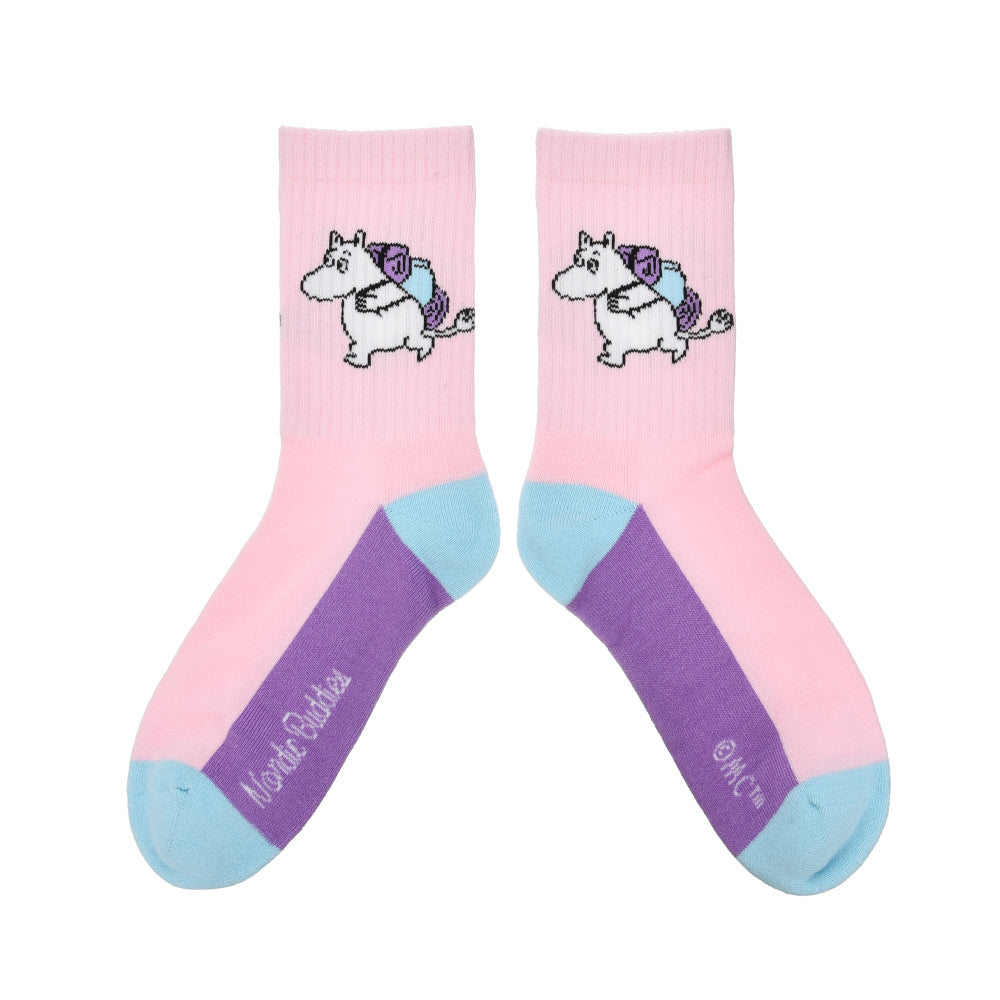 Moomintroll Ladies Retro Socks Pink - Nordicbuddies - The Official Moomin Shop