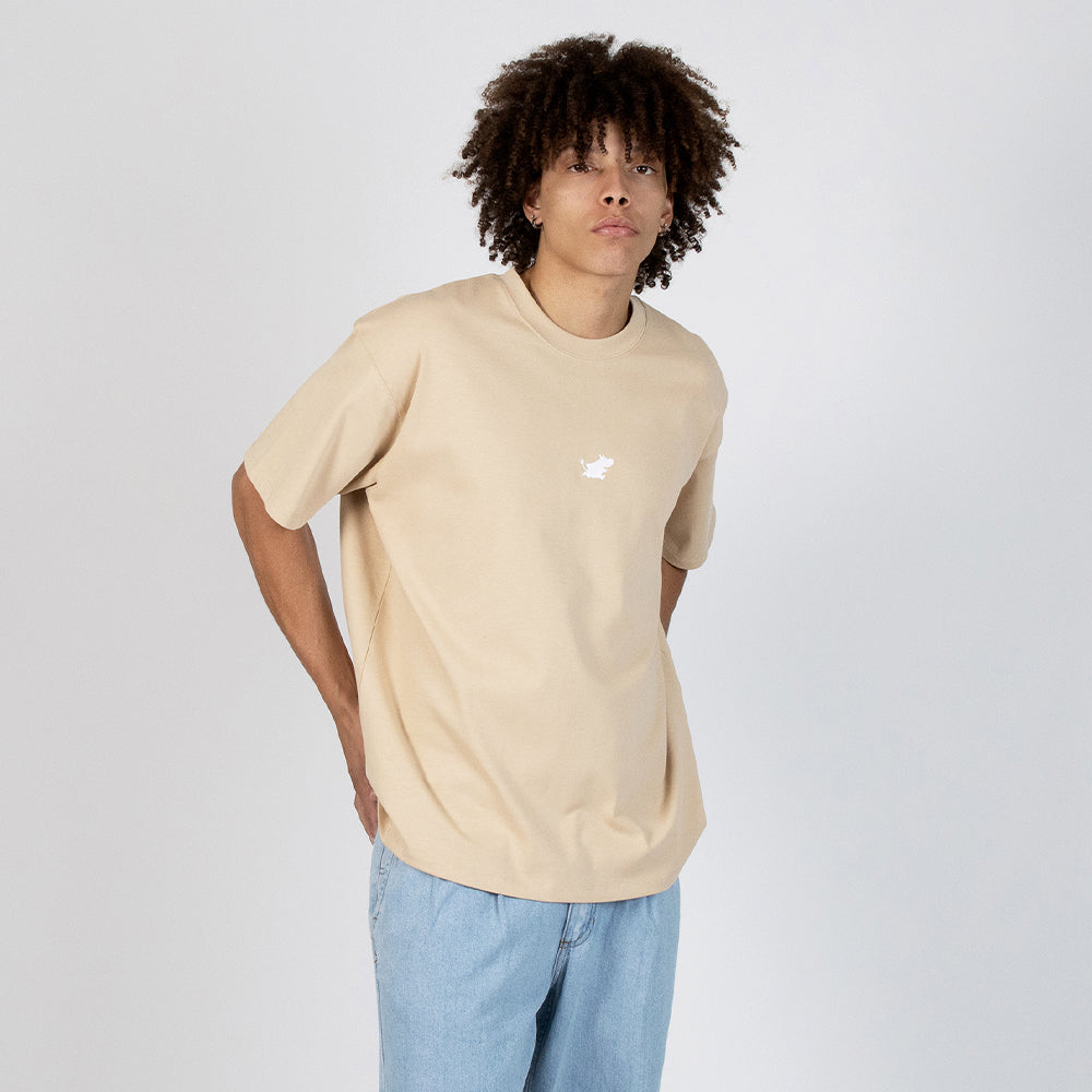 Moomintroll Running T-shirt Beige - Nordicbuddies - The Official Moomin Shop