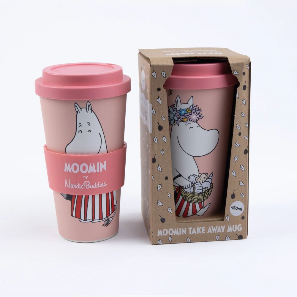 Moominmamma Take-Away Mug Peach - Nordicbuddies - The Official Moomin Shop