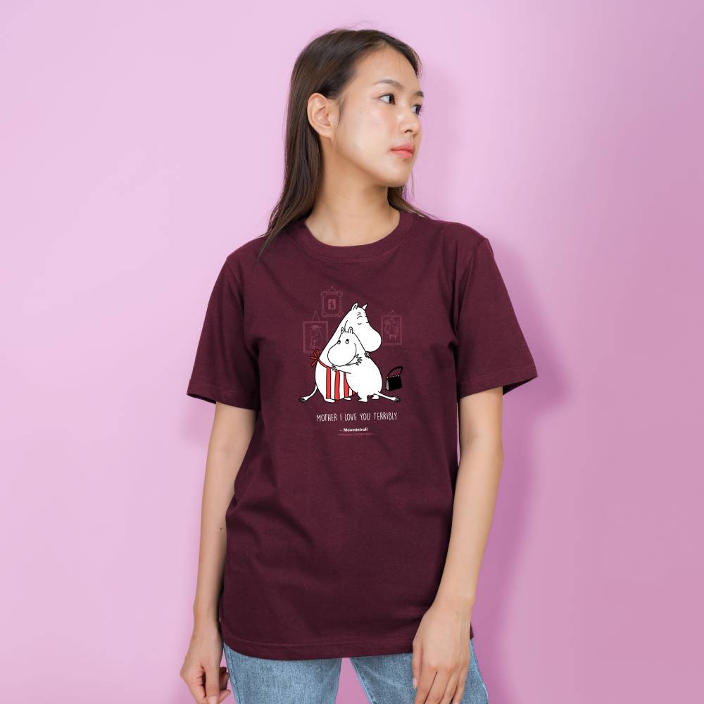 Moominmamma Love T-shirt Burgundy - Mikebon - The Official Moomin Shop
