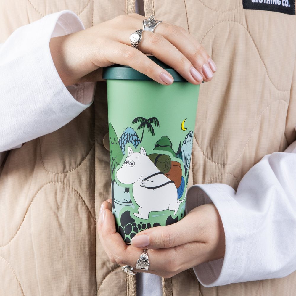 Moomintroll Adventuring Take-Away Mug Green - The Official Moomin Shop