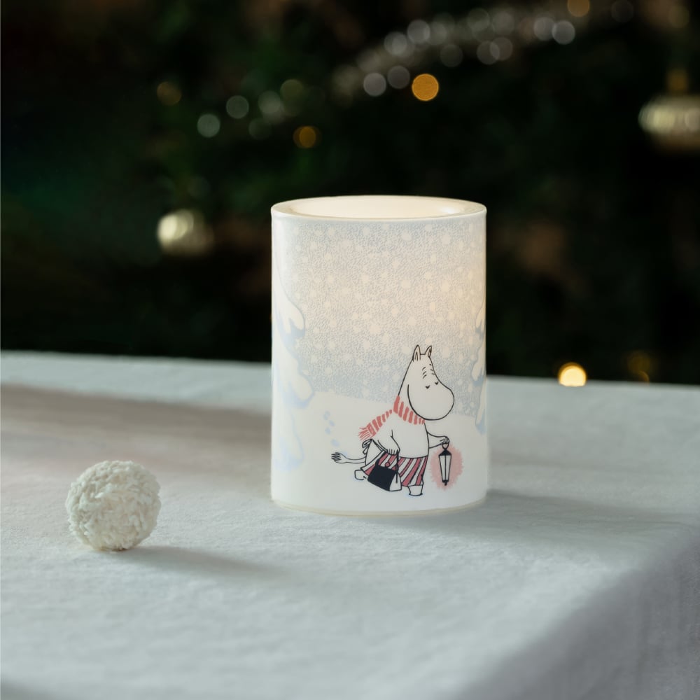 Moomin Let It Snow LED Candle 10cm - The Official Moomin Shop