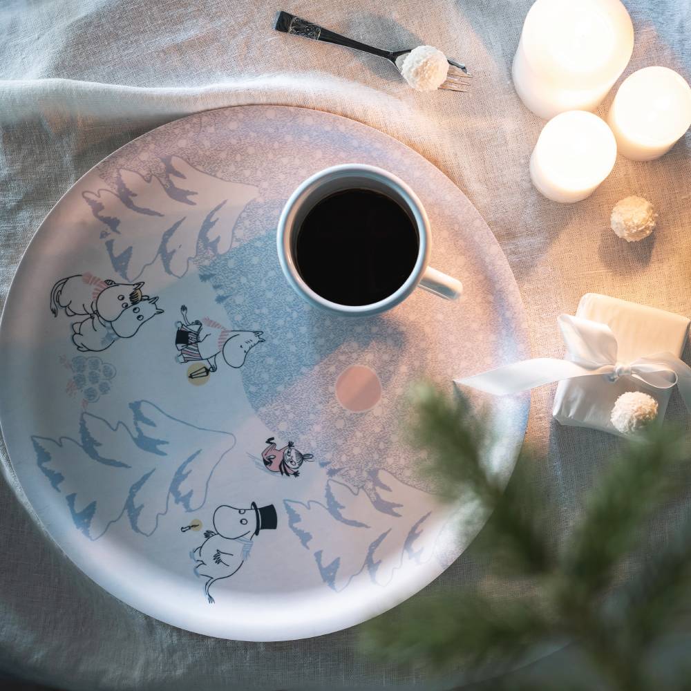 Moomin Let it Snow Tray Ø 35cm - The Official Moomin Shop