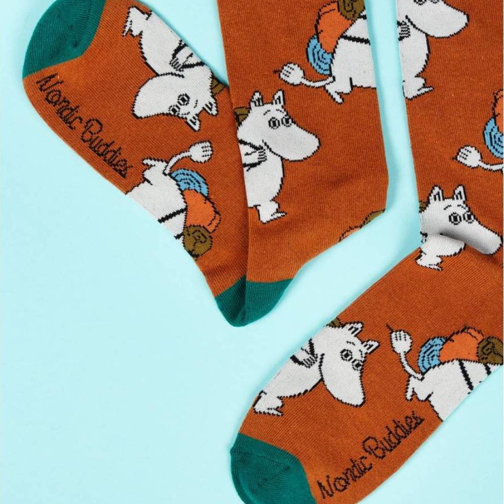 Moomintroll Socks Brown - Nordicbuddies - The Official Moomin Shop