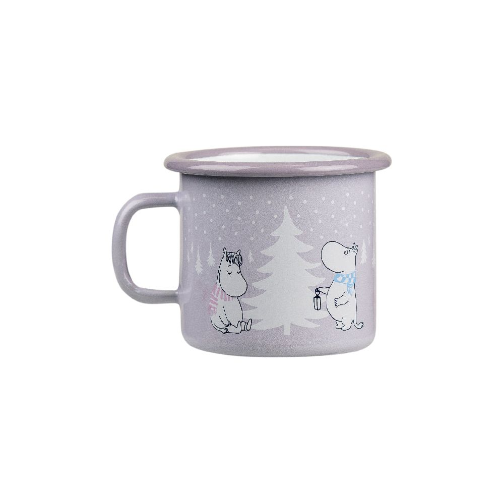Moomin Snowfall Mug & Led Candle & Tray Lilac Bundle